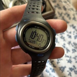 Nike Black and Blue Digital watch